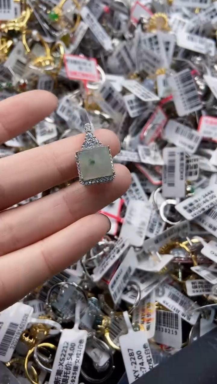 翡翠戒指银S925镶嵌111--------6