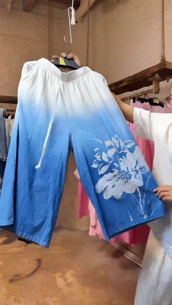 蜡画阔腿裤1111111111
