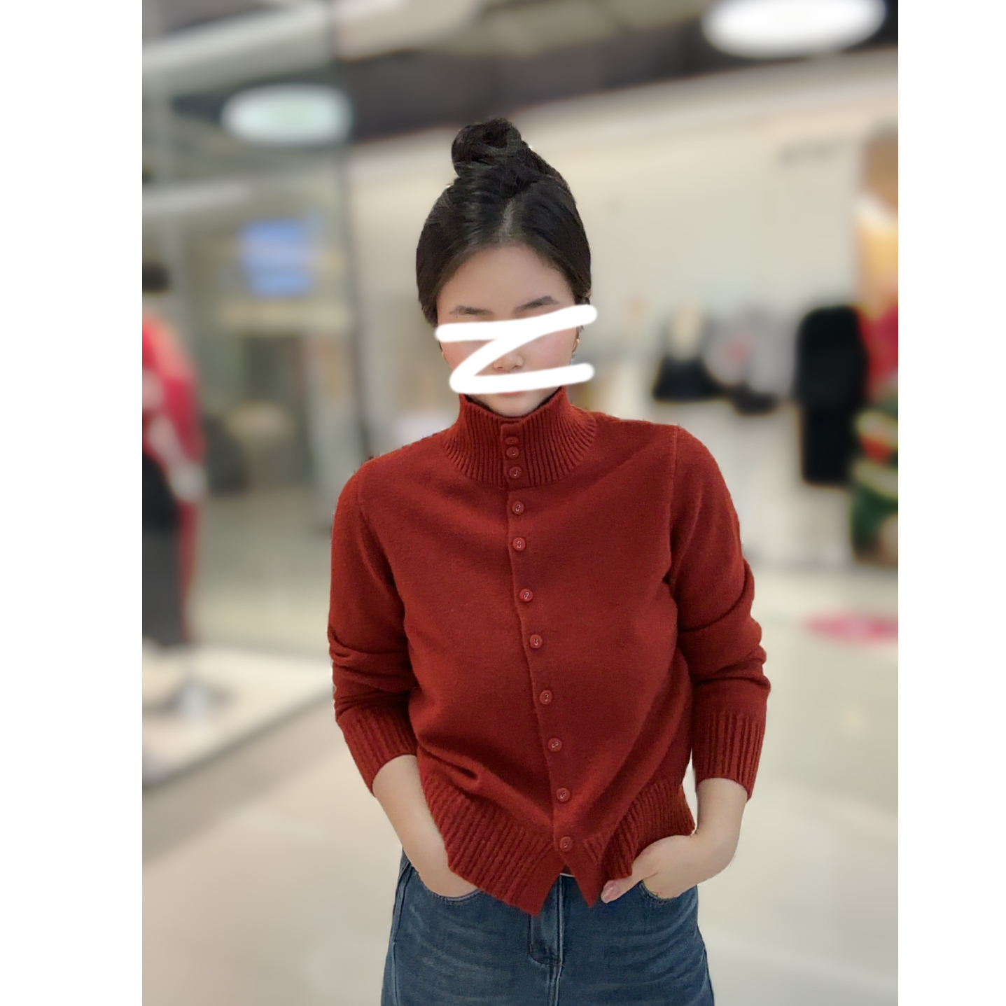 【墨臻推荐】2025年冬季新款针织衫一排圆扣毛衣开衫7801