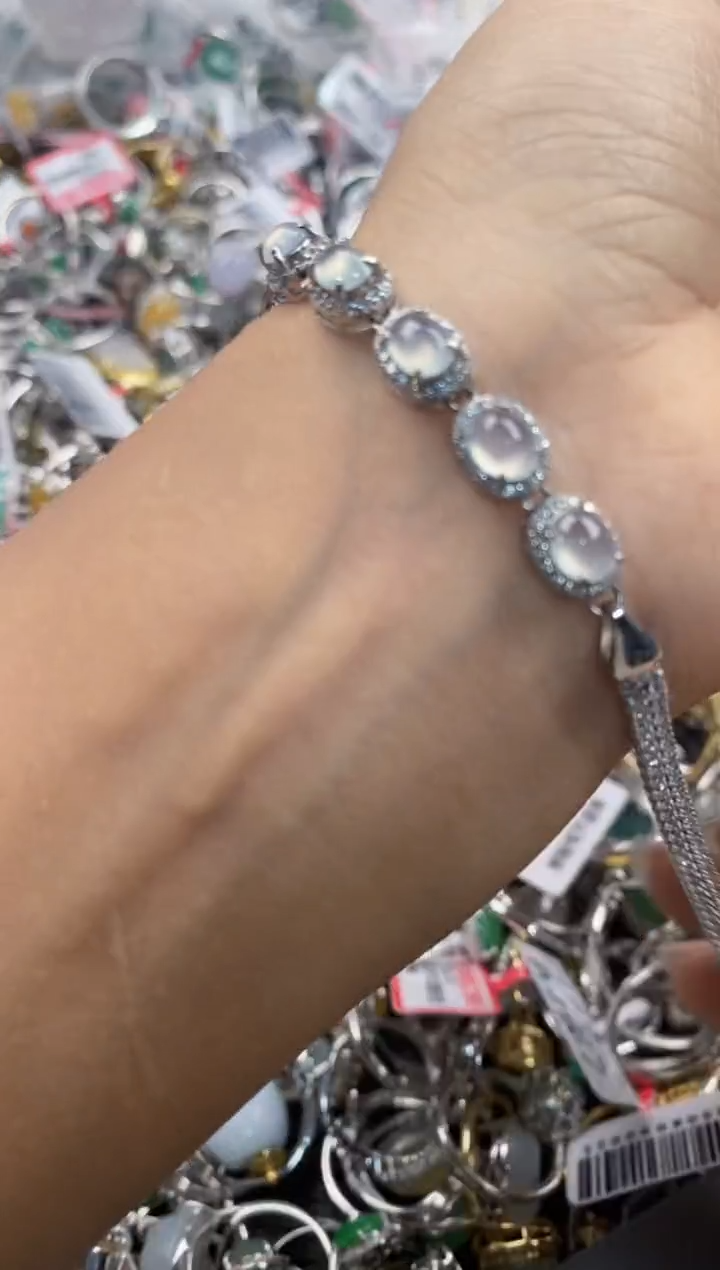 银S925镶嵌戒指翡翠10                 3