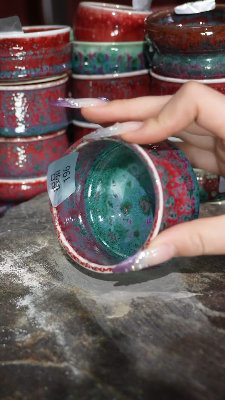 摆件陶精品窑变钧瓷茶器