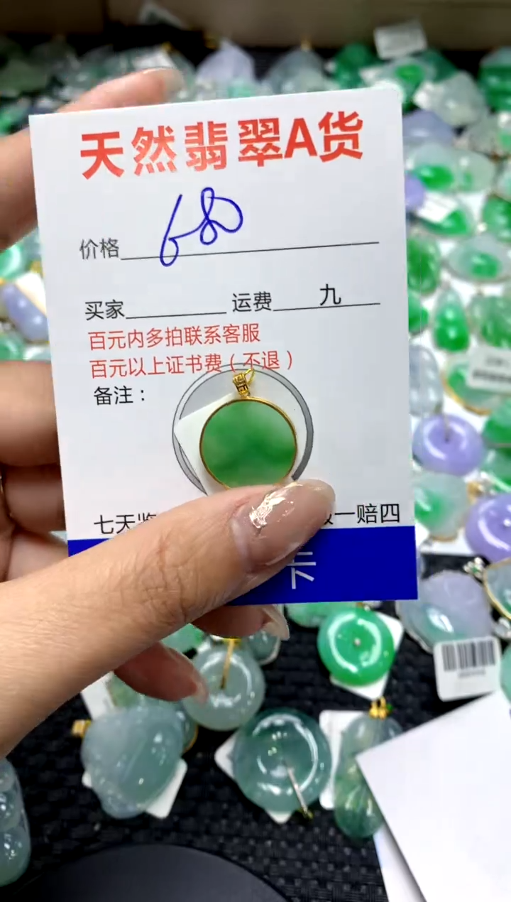 【闪购商品】翡翠颈饰18K金镶嵌1111111111111111