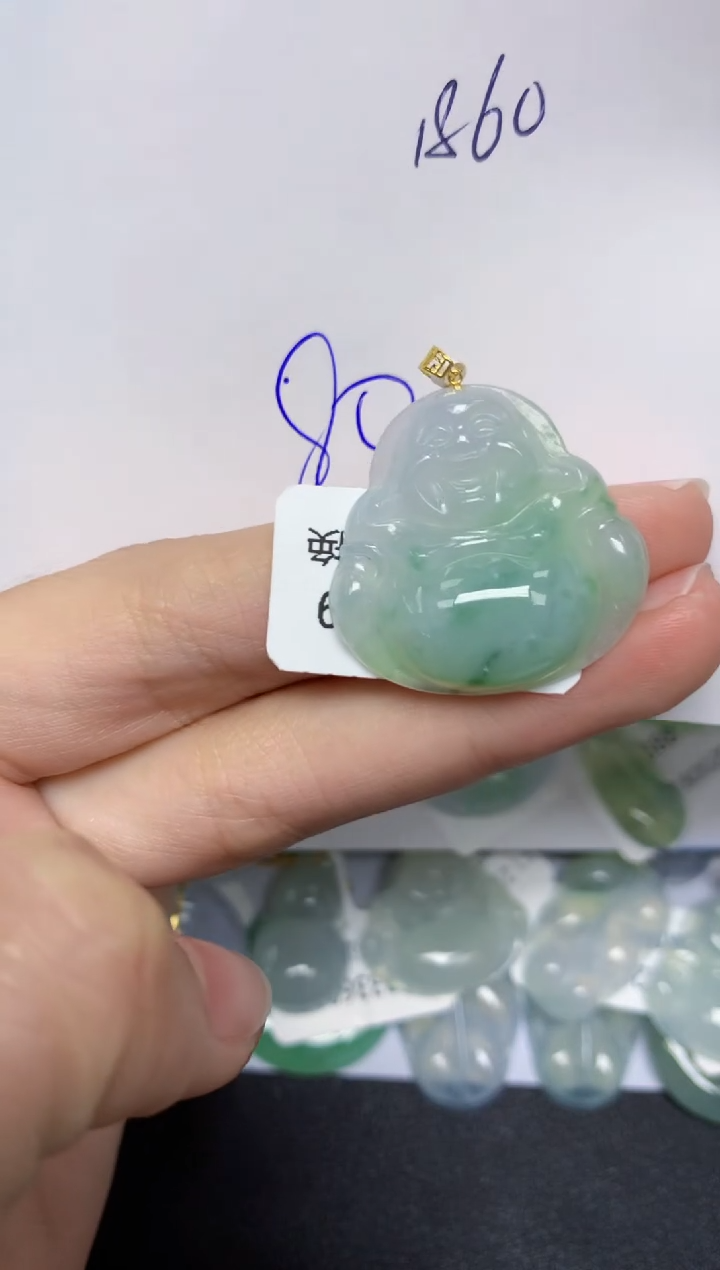 【闪购商品】翡翠颈饰18K金镶嵌天然翡翠A货
