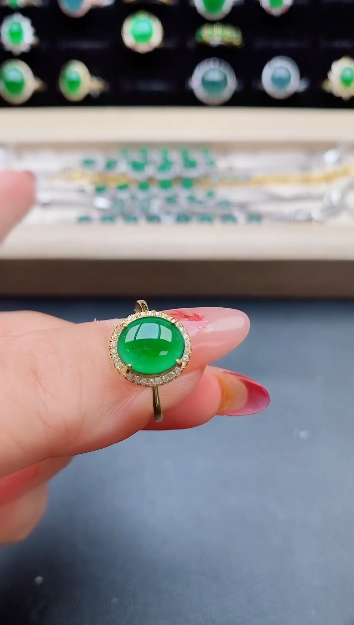 【闪购商品】翡翠戒指银S925镶嵌321321