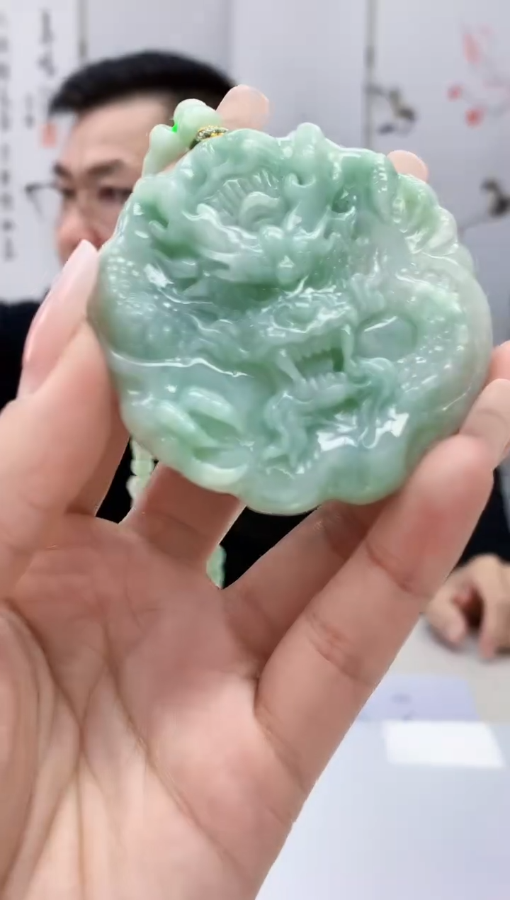 【闪购商品】定制翡翠未镶嵌5152lr-毛货挂件57