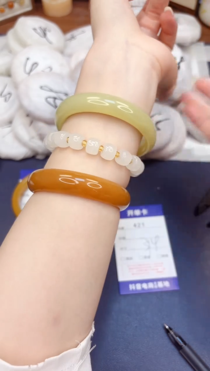 石英质玉手镯未镶嵌421-晴水-圈口57