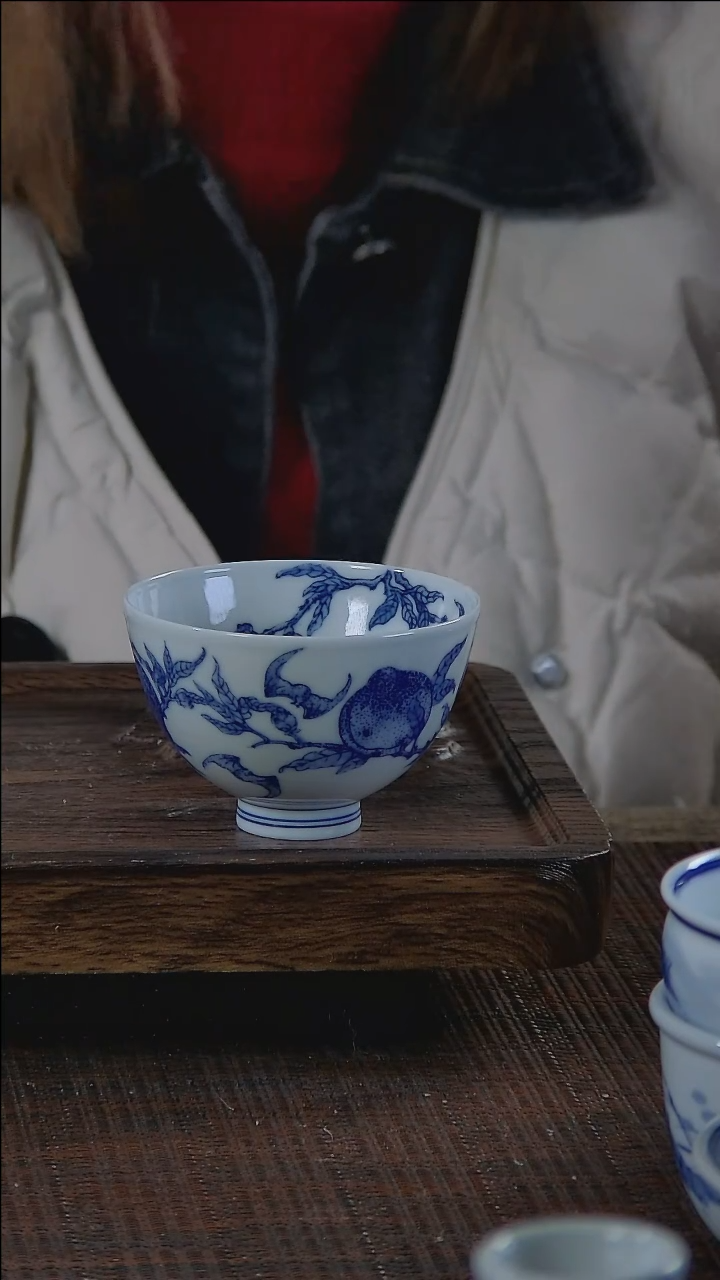【闪购商品】折葵非器手工手绘福桃鸡心杯