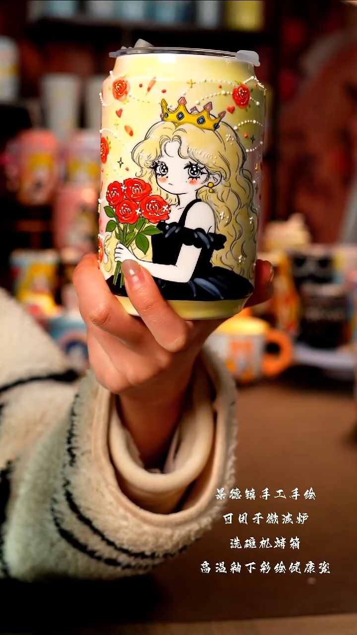 景德镇陶瓷手工手绘杯杯