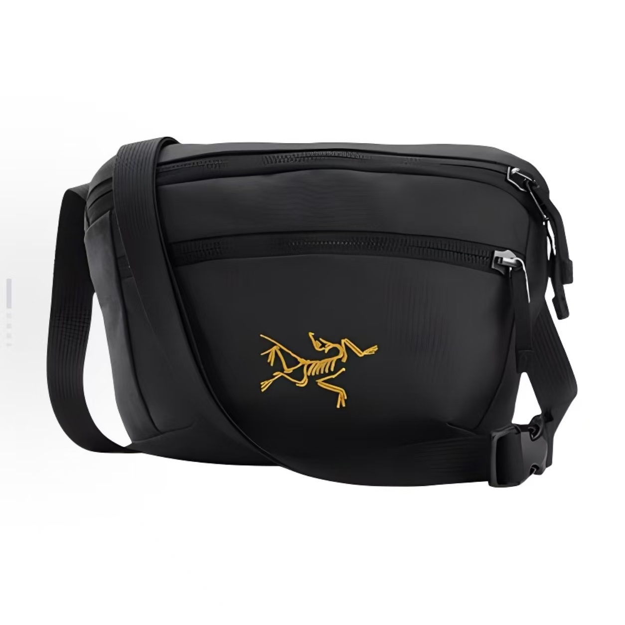 ARC'TERYX/始祖鸟Mantis1徽标刺绣拉链开合1.5L 单肩斜挎包 黑金