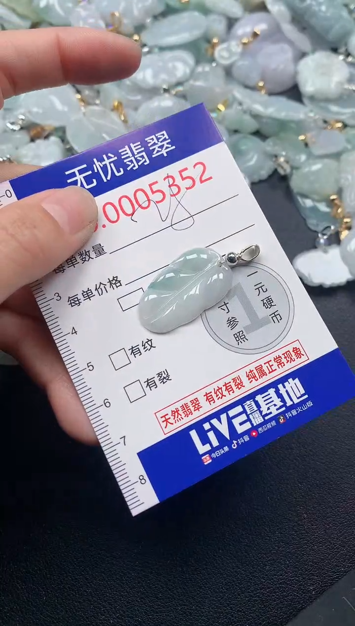 吊坠(不含链)未镶嵌翡翠5352