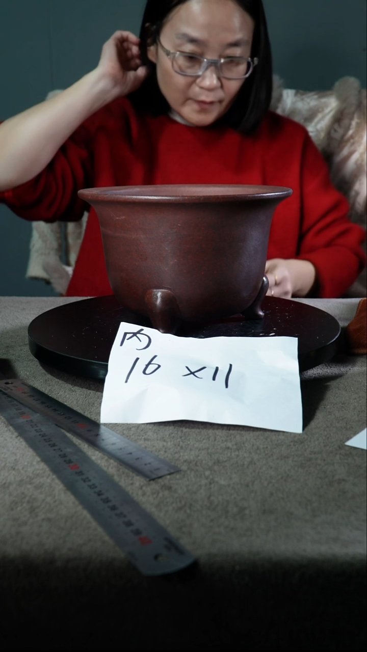 宜兴紫砂花盆小盆