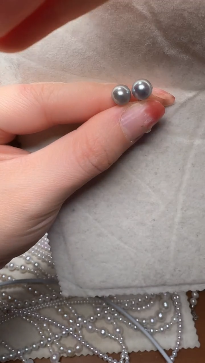 【闪购商品】海水珍珠耳饰银S925镶嵌10号特惠真多麻耳钉