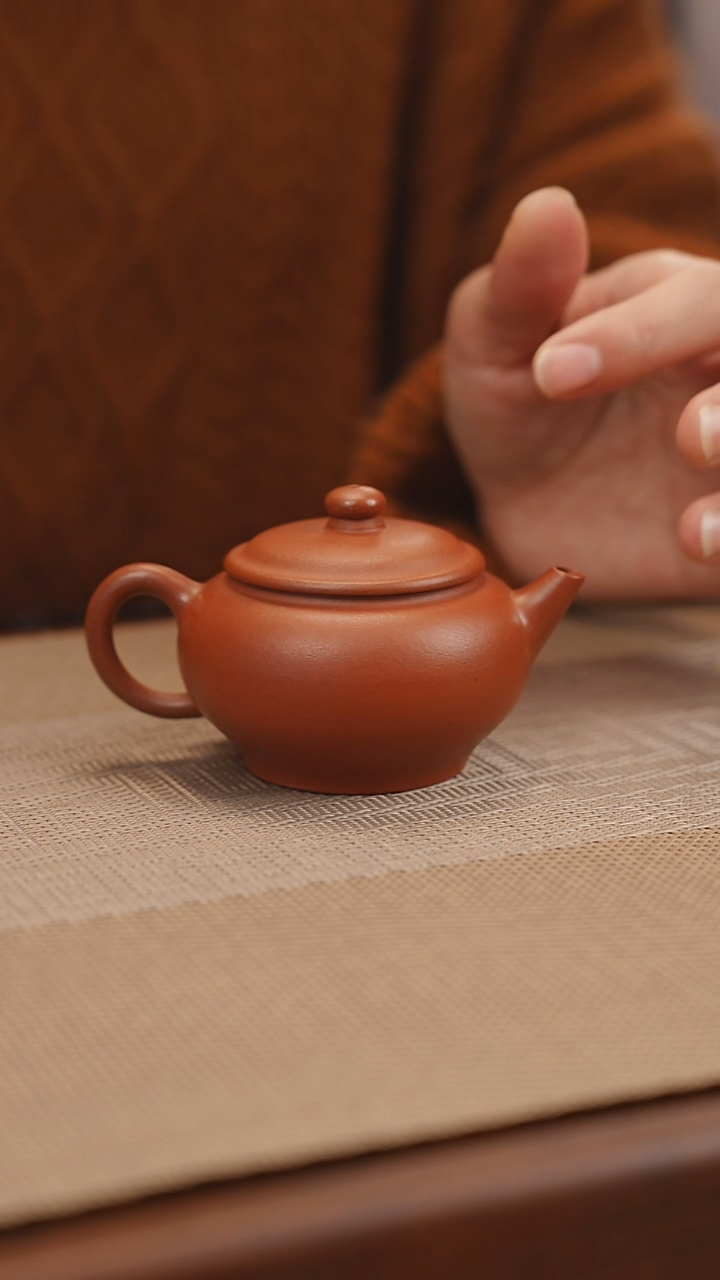 原矿红清水光速紫砂壶9