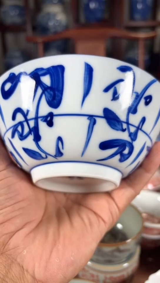 柴窑刀字纹碗碗碗