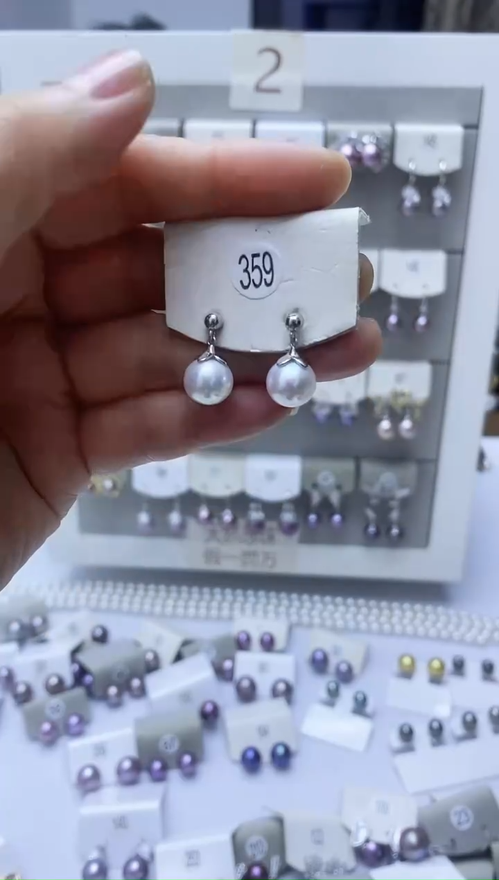 【闪购商品】淡水珍珠耳饰银S925镶嵌359