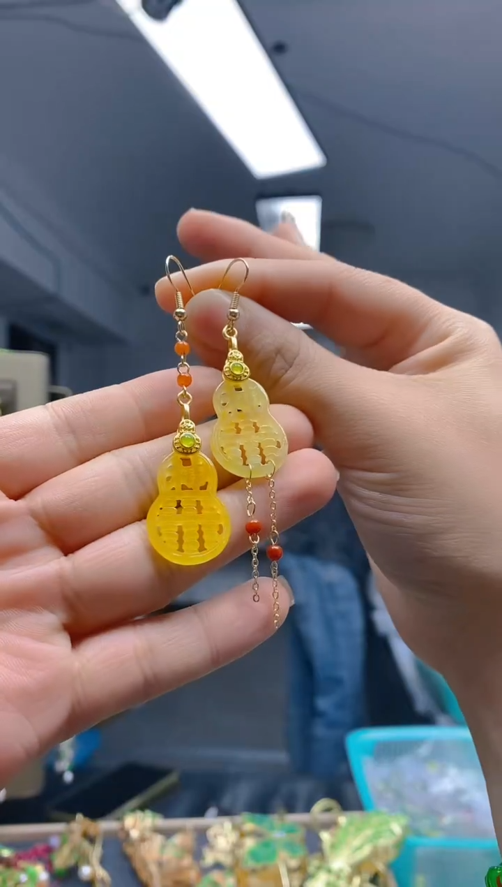 【闪购商品】翡翠耳饰合金086翡翠耳钩