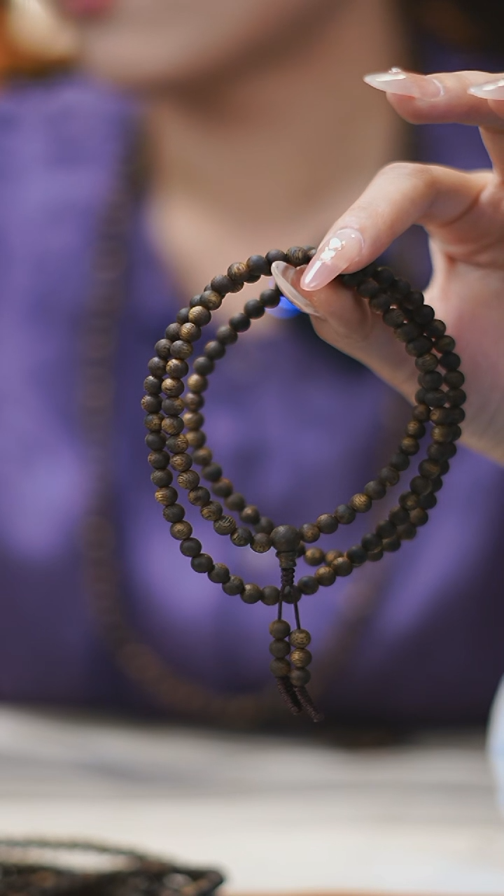 手串沉香5mm张勺子圆珠多圈9g+多样性发一