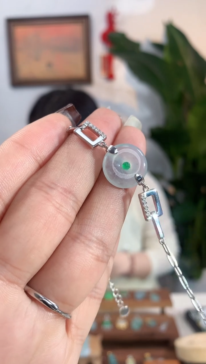 【闪购商品】翡翠手链银S925镶嵌手链