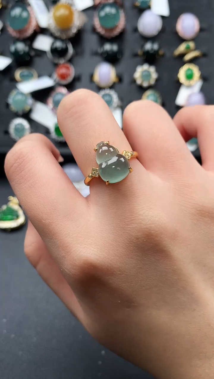 【闪购商品】翡翠戒指银S925镶嵌52141