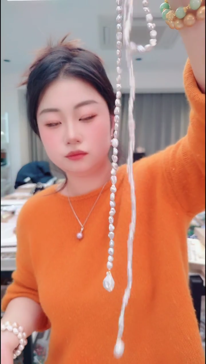 颈饰未镶嵌淡水珍珠0236毛衣链