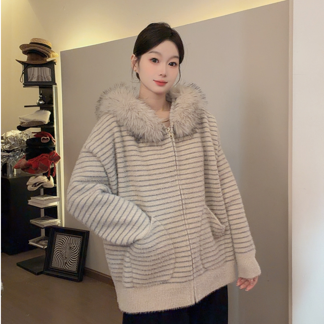 【1-50】小香风外套省心穿搭女装新款宽松显瘦显高针织时尚百搭气质