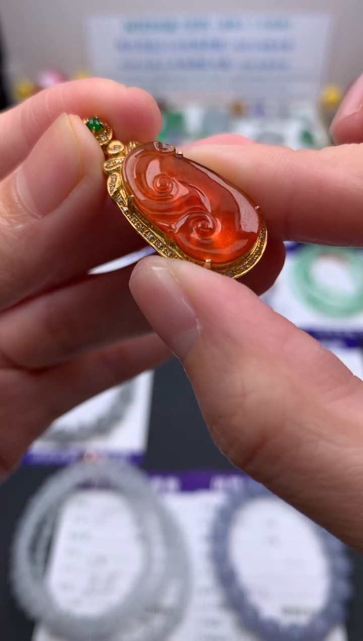 【闪购商品】定制翡翠18K金镶嵌模式推广期24小时鉴赏期