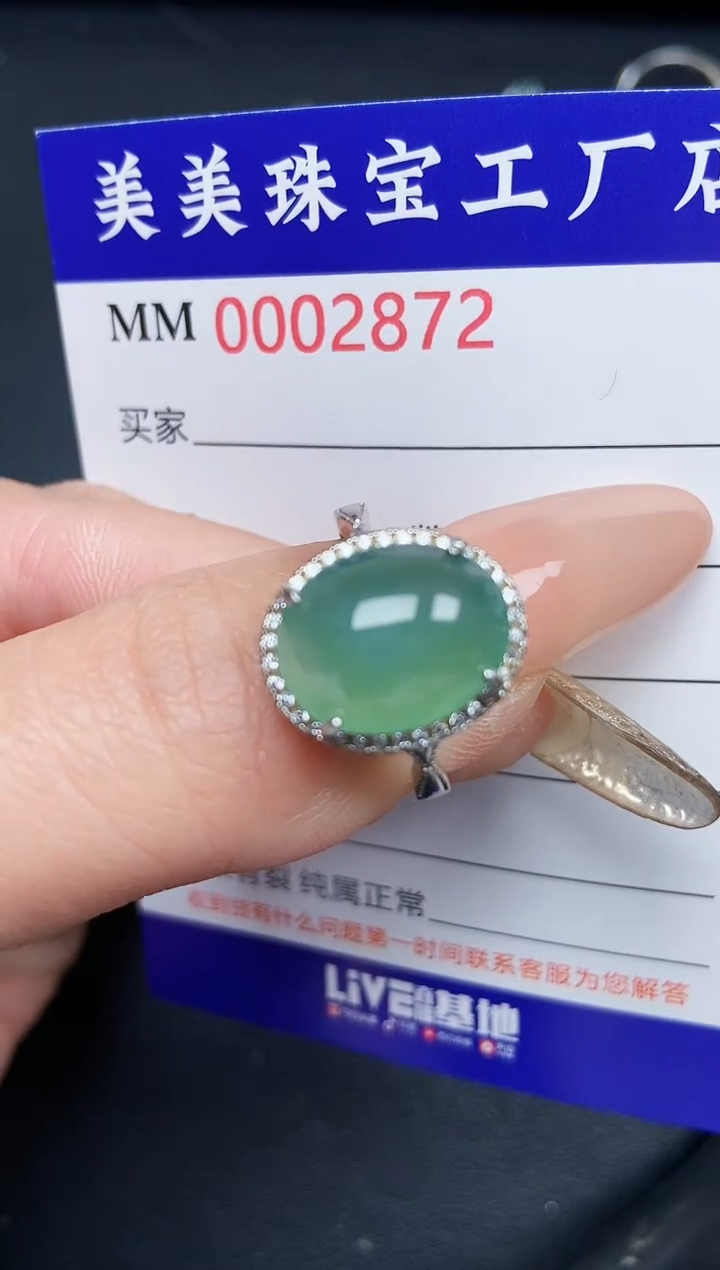 【闪购商品】翡翠颈饰银S925镶嵌2872