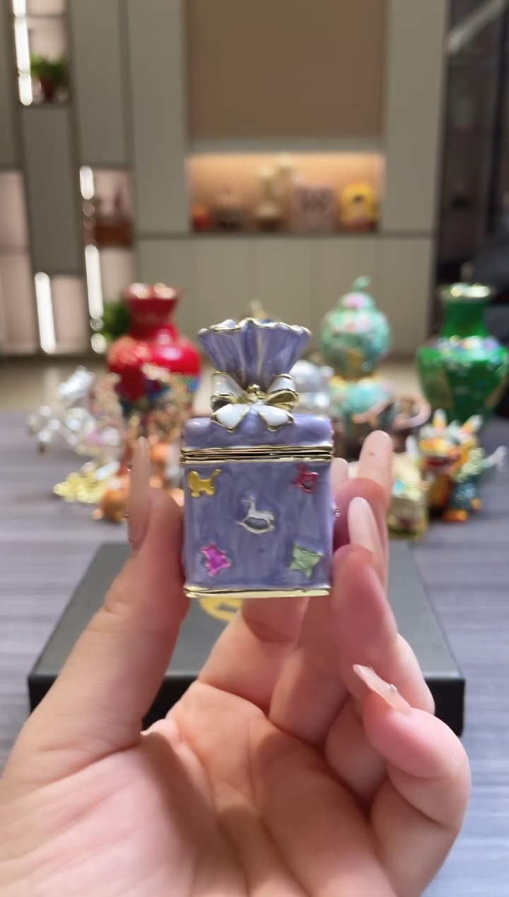 摆件七宝烧珐琅彩首饰盒