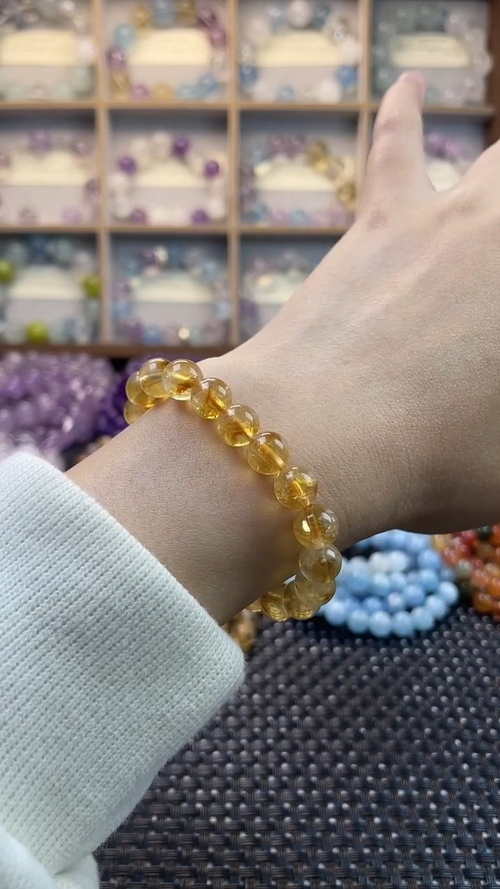 未镶嵌手串水晶8mm黄水晶