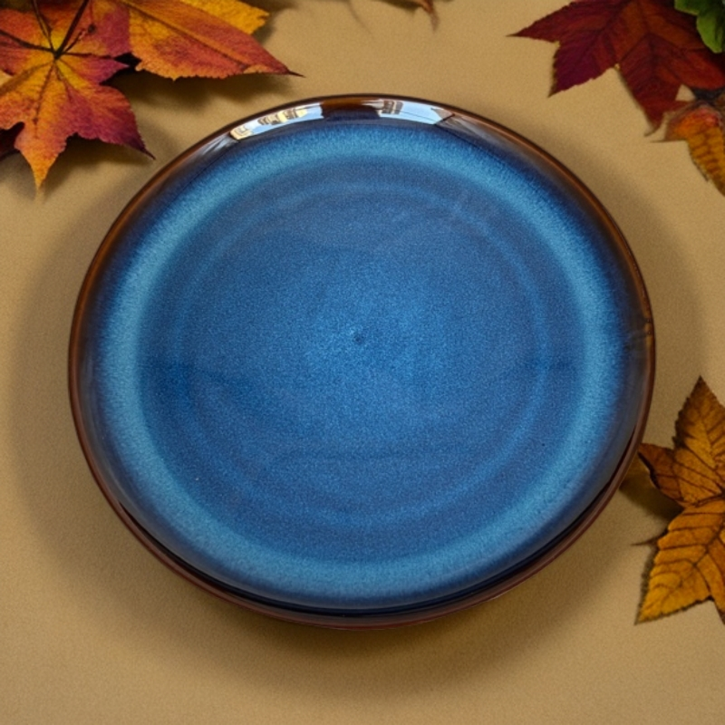 912 微瑕品11英寸蓝色大盘