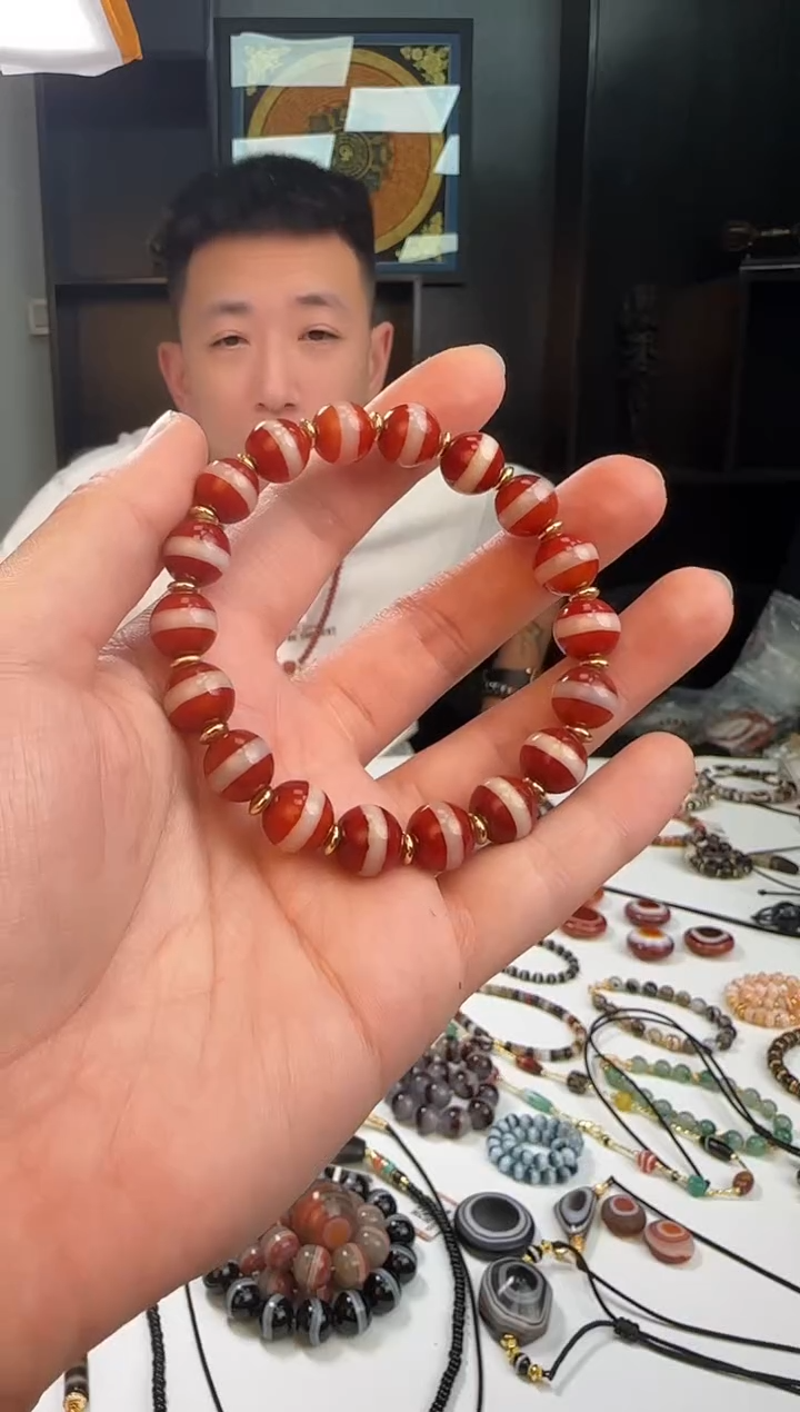 未镶嵌手链玛瑙/玉髓1124-32多样性的发货