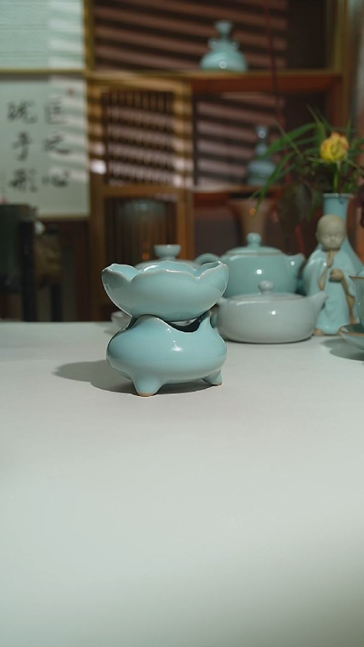 珑匠天青莲花茶滤二级安全包装