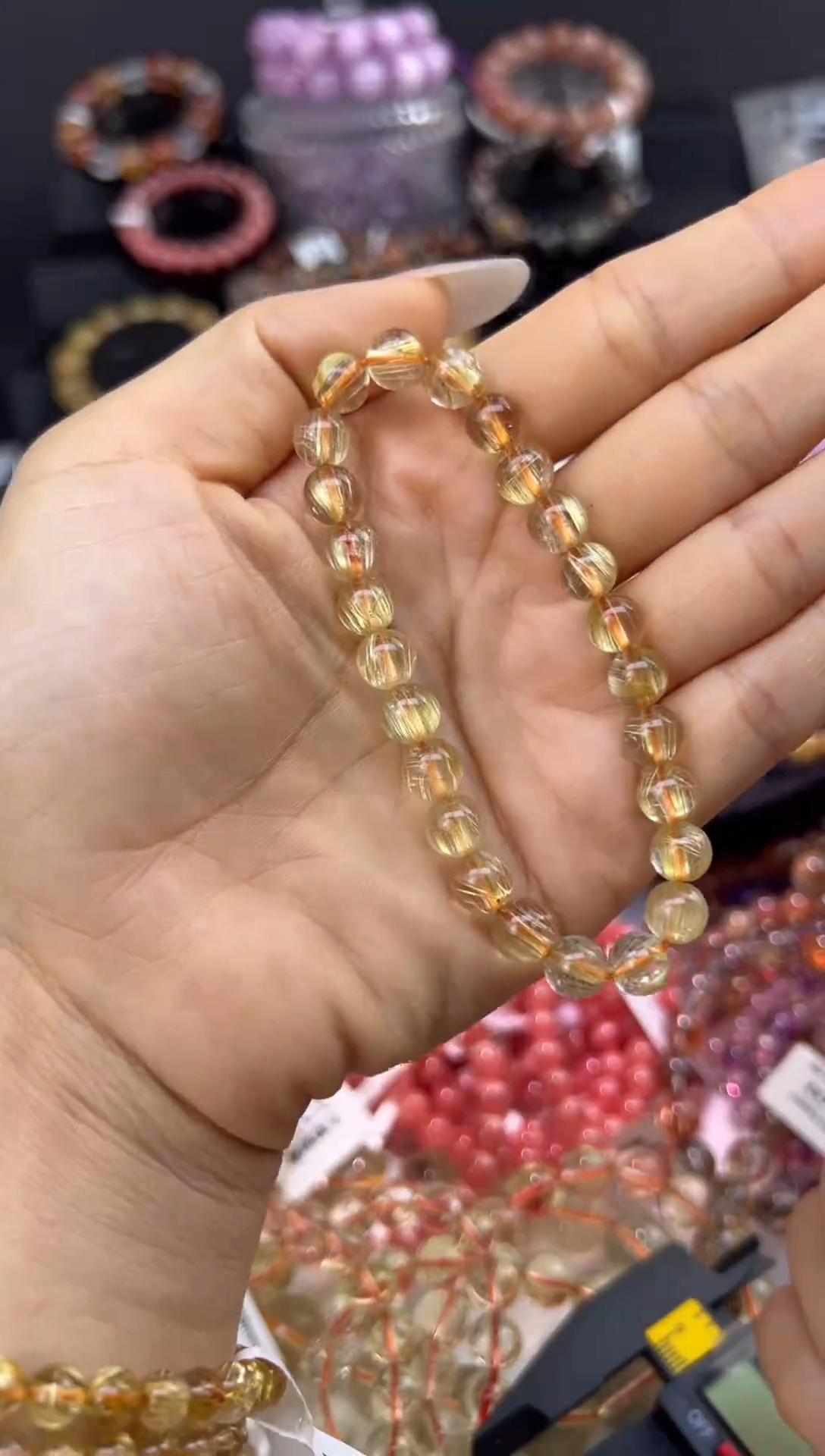 未镶嵌手串水晶金发晶7.5mm