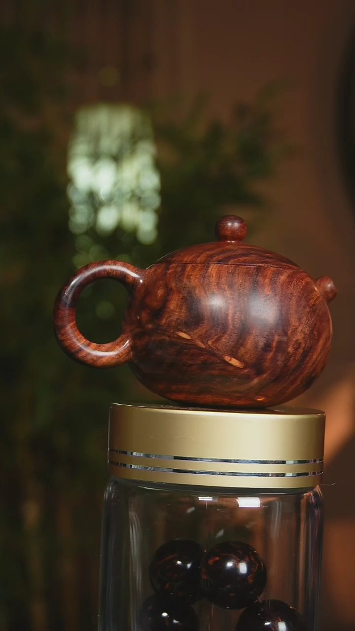 【闪购商品】黄花梨/降香黄檀手串/手链海南黄花梨6.2cm茶壶