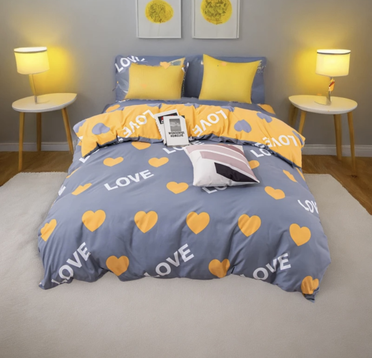 夏季新款加密加厚水洗斜纹面料AB版单人被罩【辉煌一生】