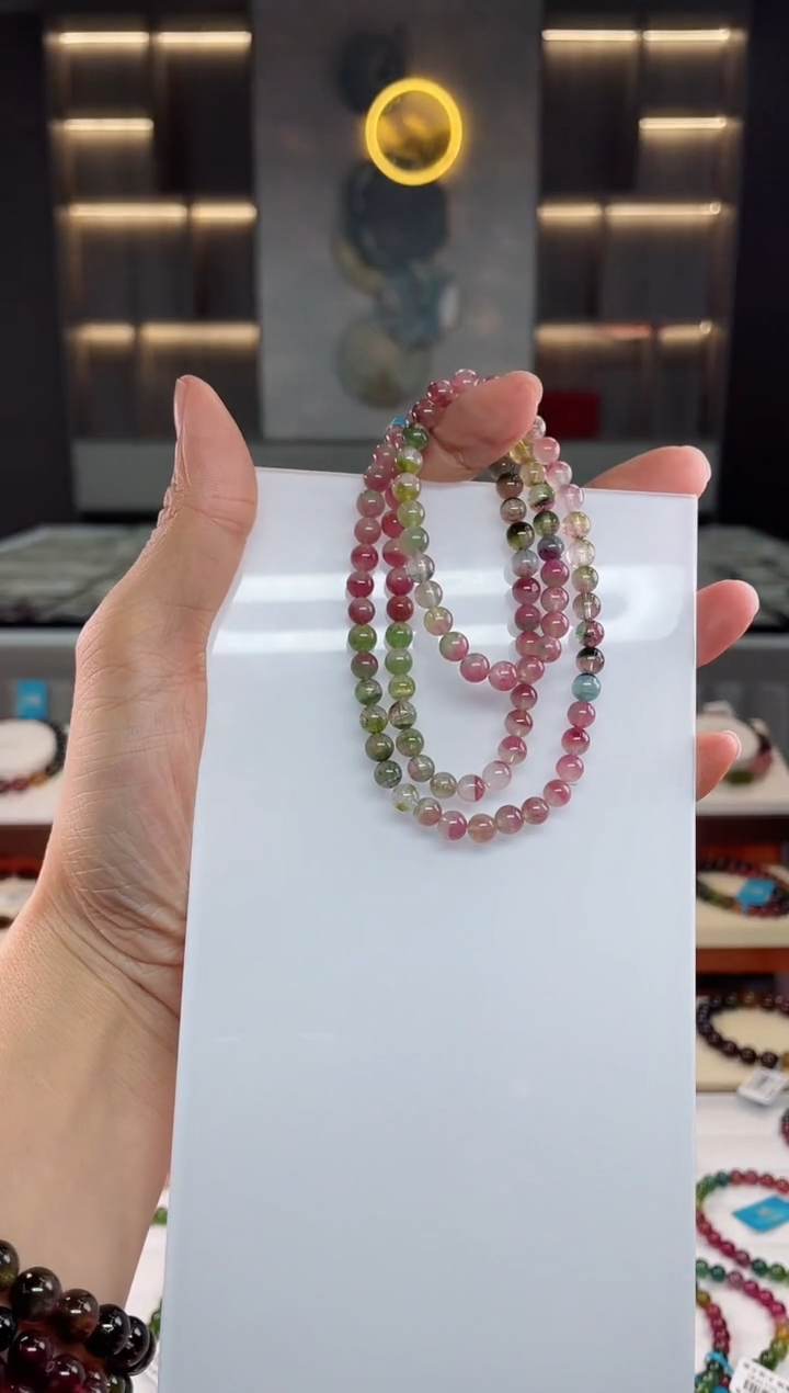 【闪购商品】碧玺三圈手串未镶嵌（多样性发一条）Q