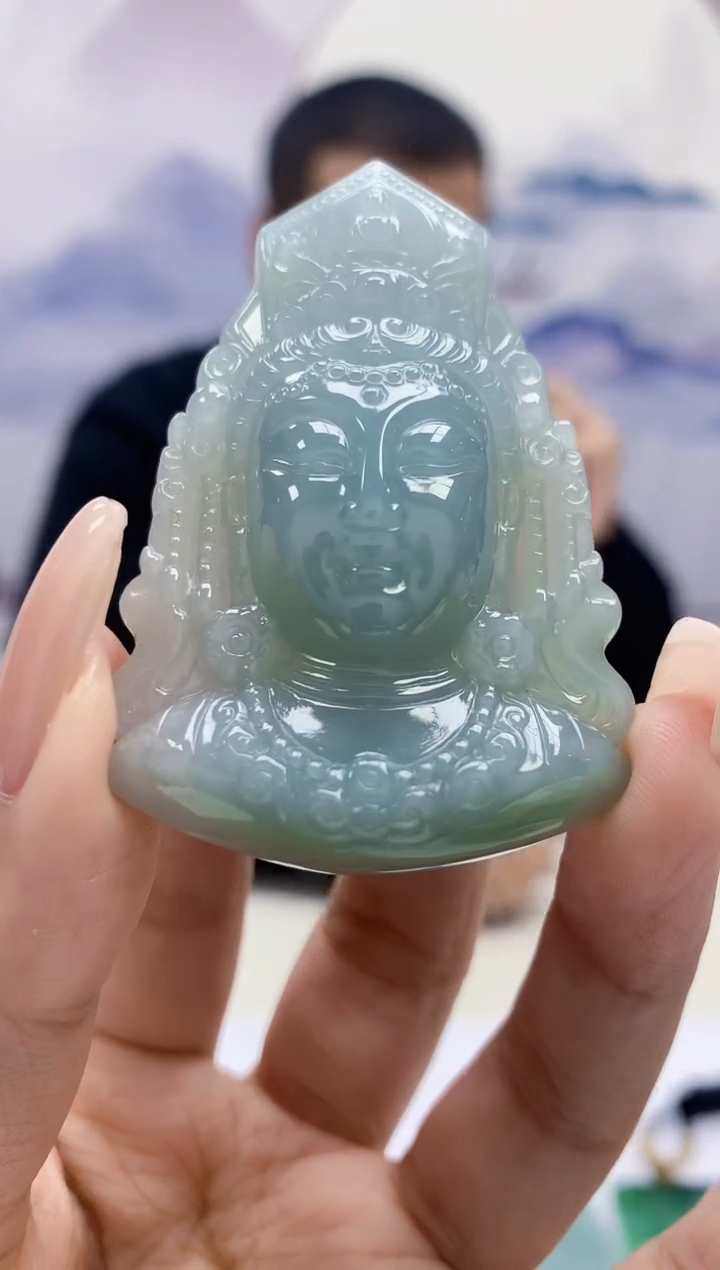 定制翡翠未镶嵌4898kk-毛货挂件95