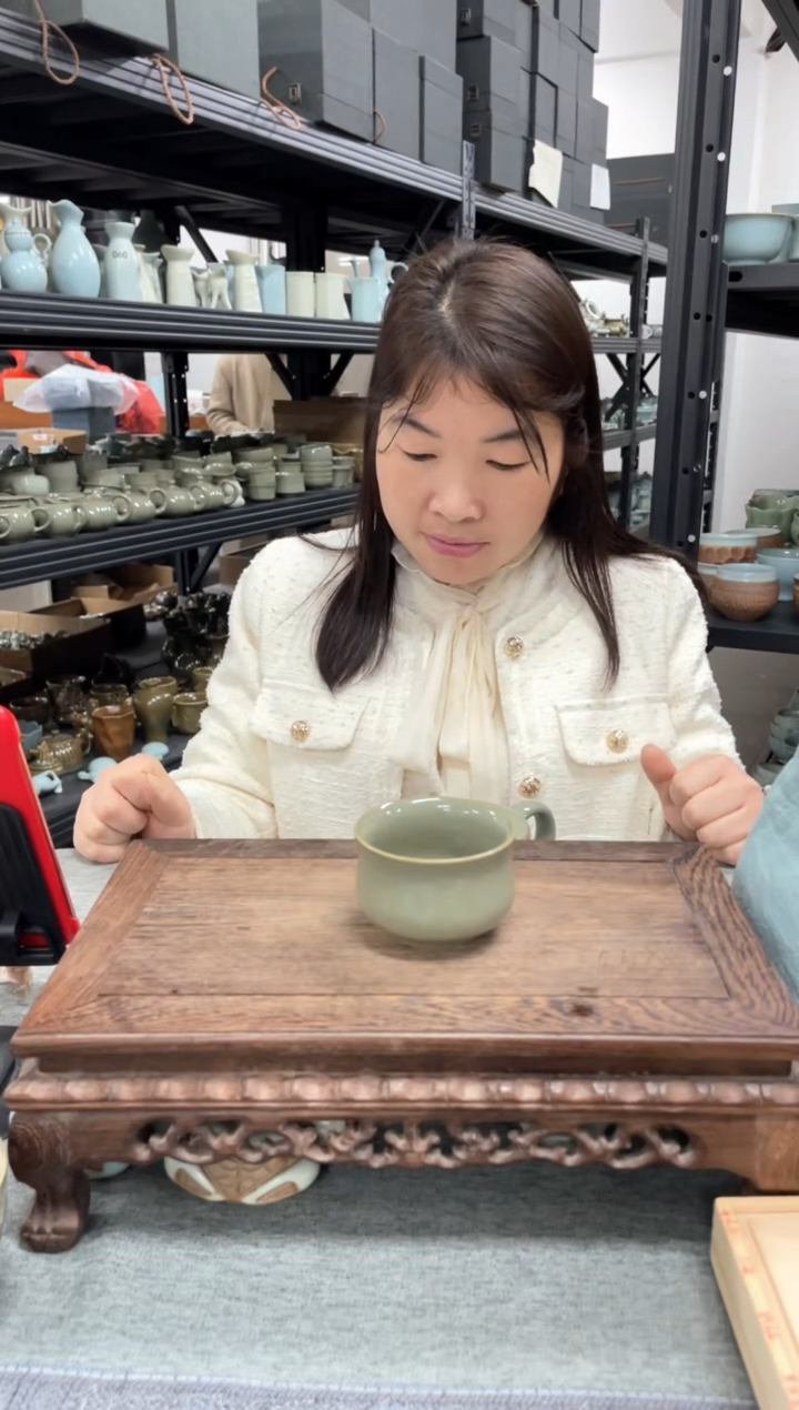 【闪购商品】瓷片其它 秘釉 玉兰杯 微瑕