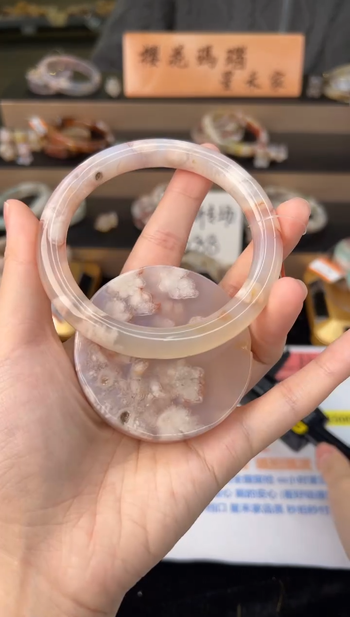 石英质玉未镶嵌手镯62圈口（赠送镯心）21562