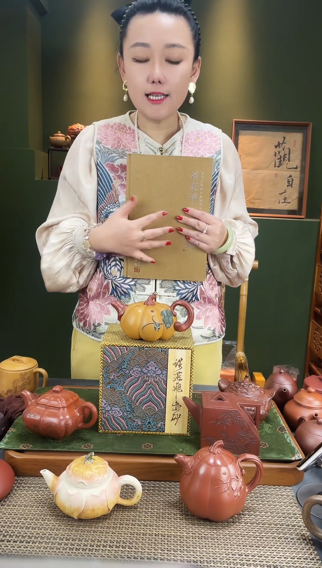 【闪购商品】紫砂茶壶谈燕飞蟹黄段金瓜纳福拼色南瓜壶