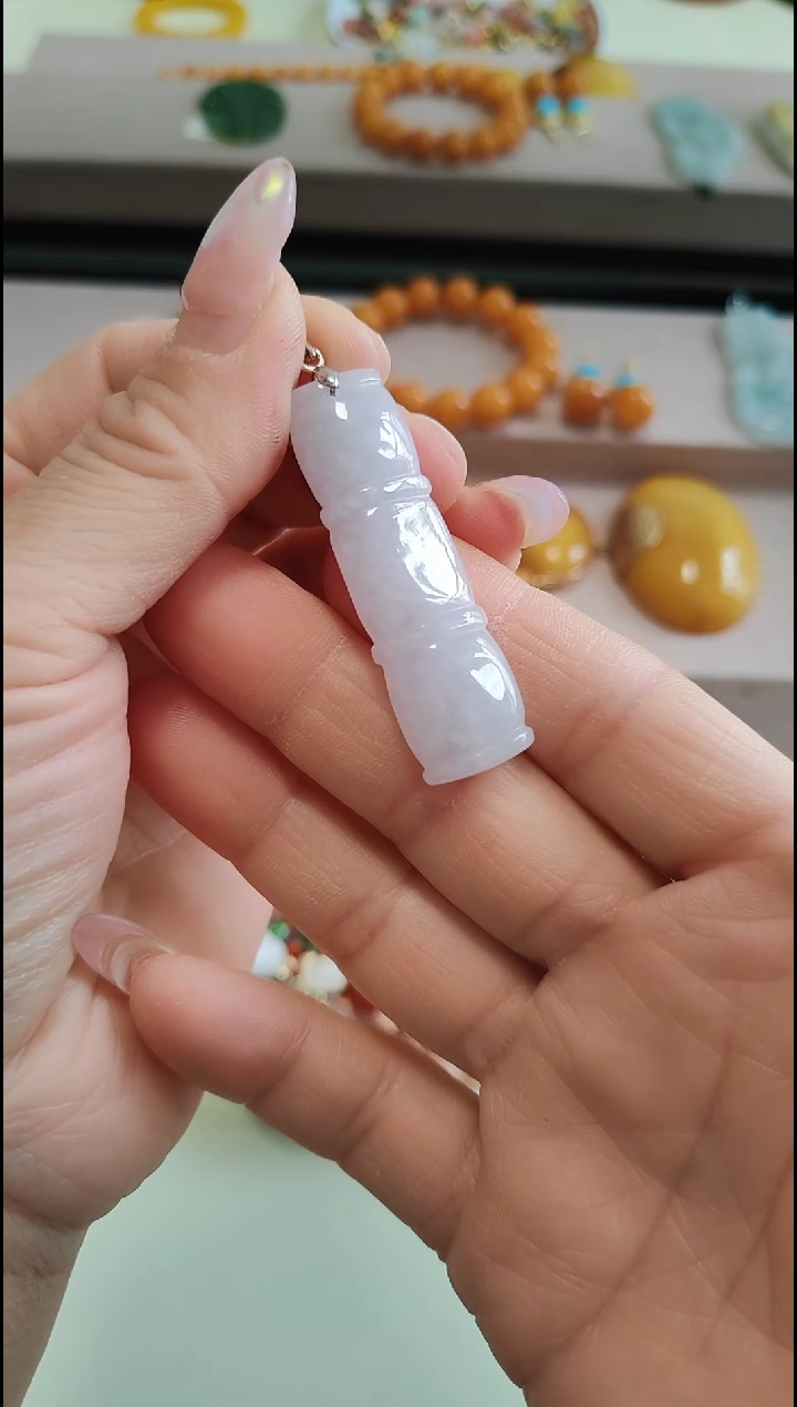 【闪购商品】翡翠颈饰银S925镶嵌吊坠