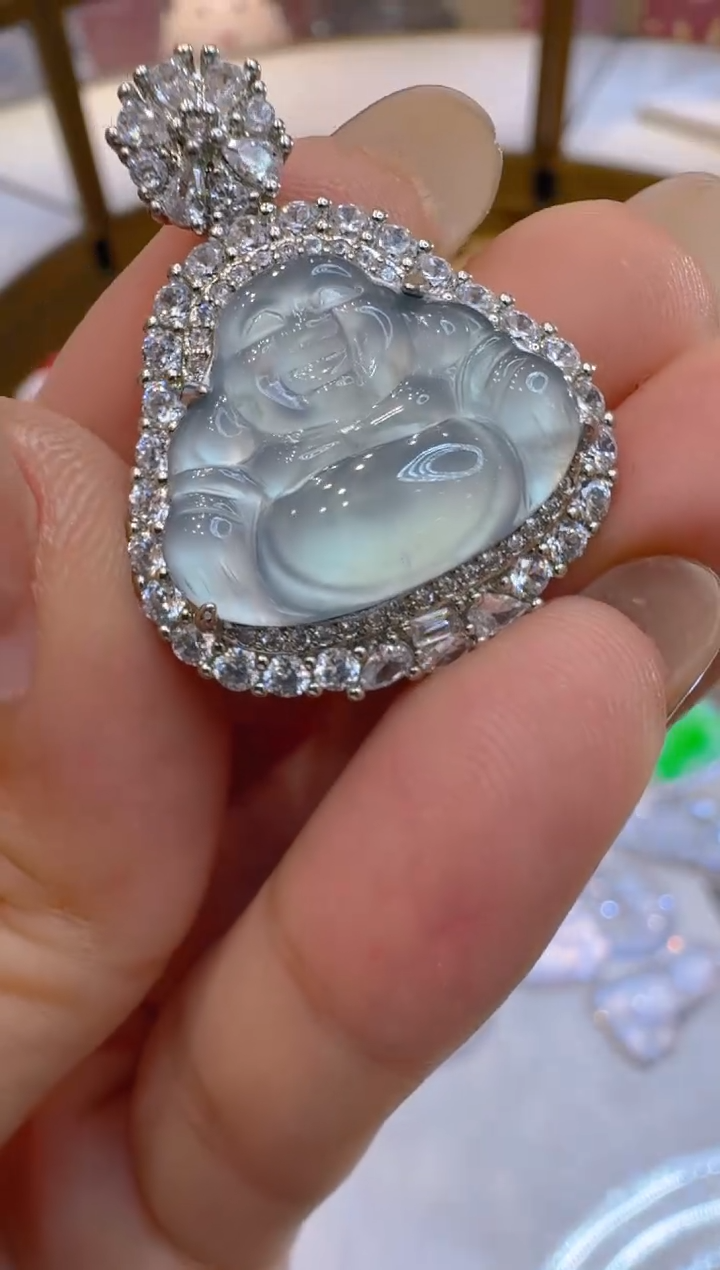 吊坠(不含链)银S925镶嵌翡翠多样性团购发一件