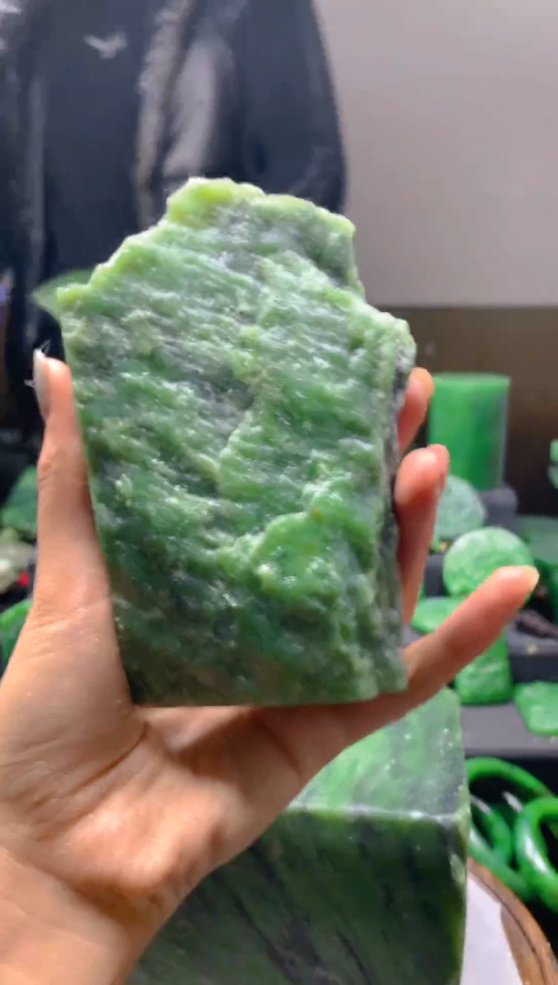 未镶嵌和田玉（碧玉）珠宝半成品1