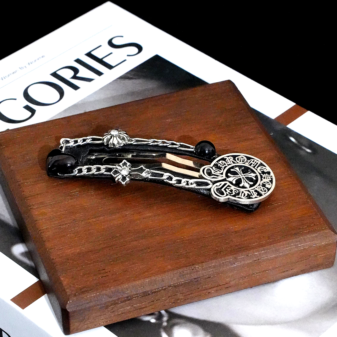 【FNQ018】朋克风边夹黑色气质夹子