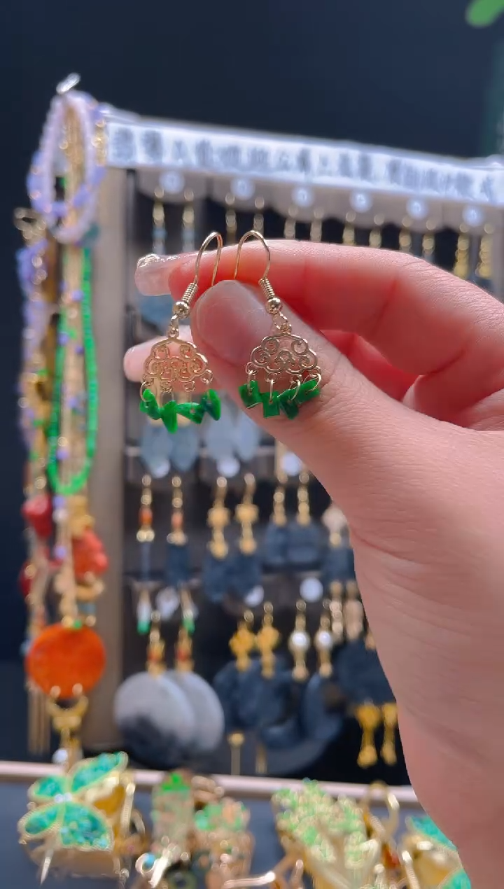 【闪购商品】翡翠耳饰合金062翡翠饰品