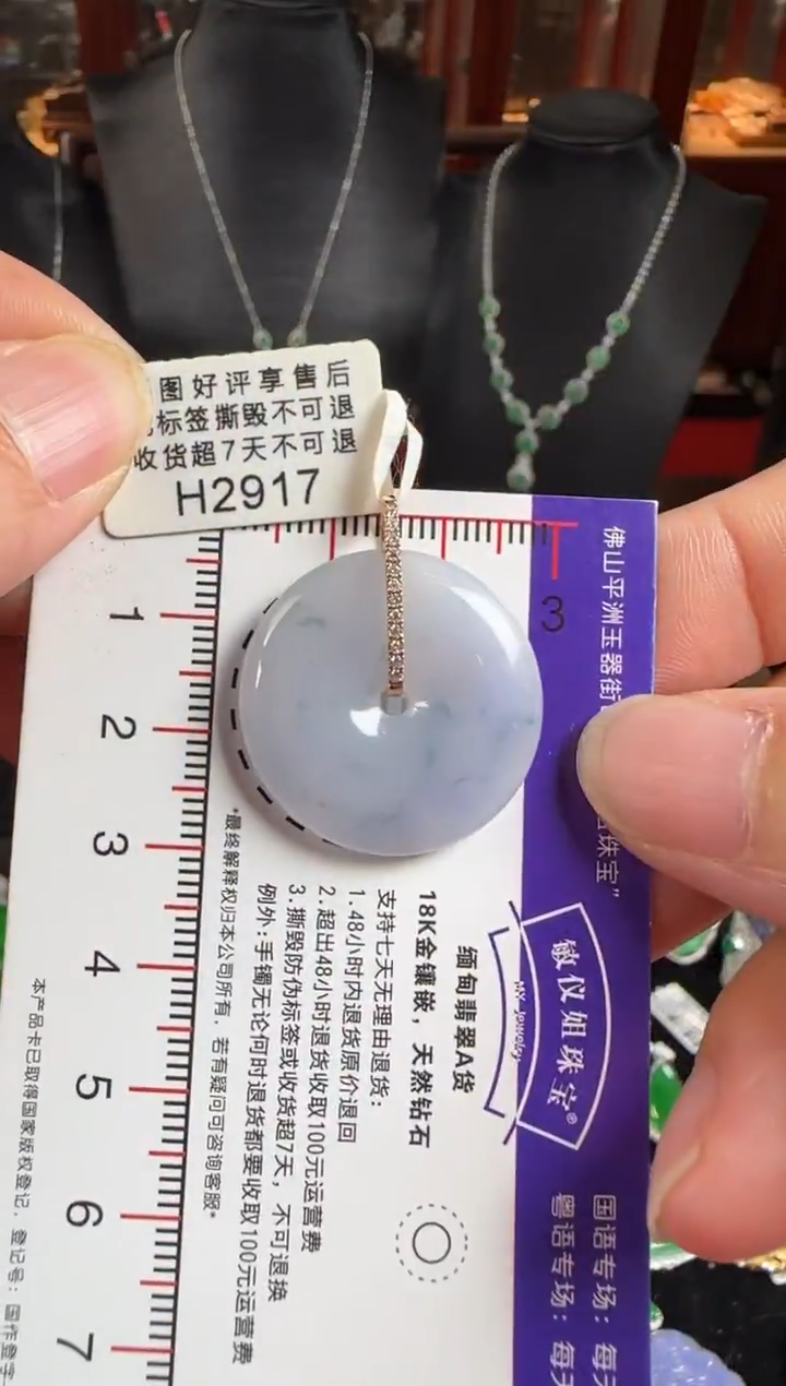 颈饰未镶嵌翡翠H2917平安扣