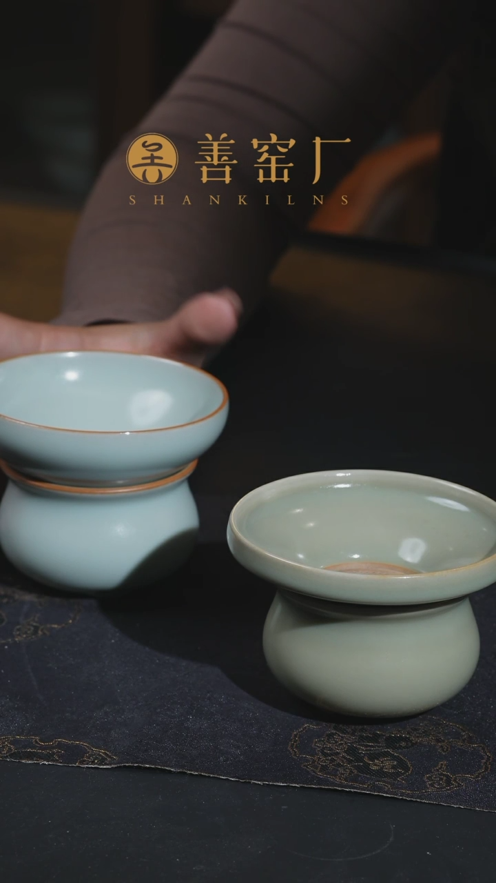 【闪购商品】善窑厂茶漏粉青天青套组系列