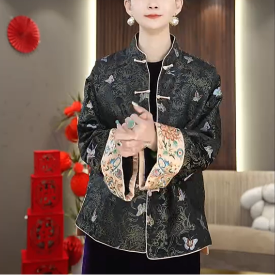 【非遗云锦】桑蚕丝Y36458K外套传承精品国风气质女款