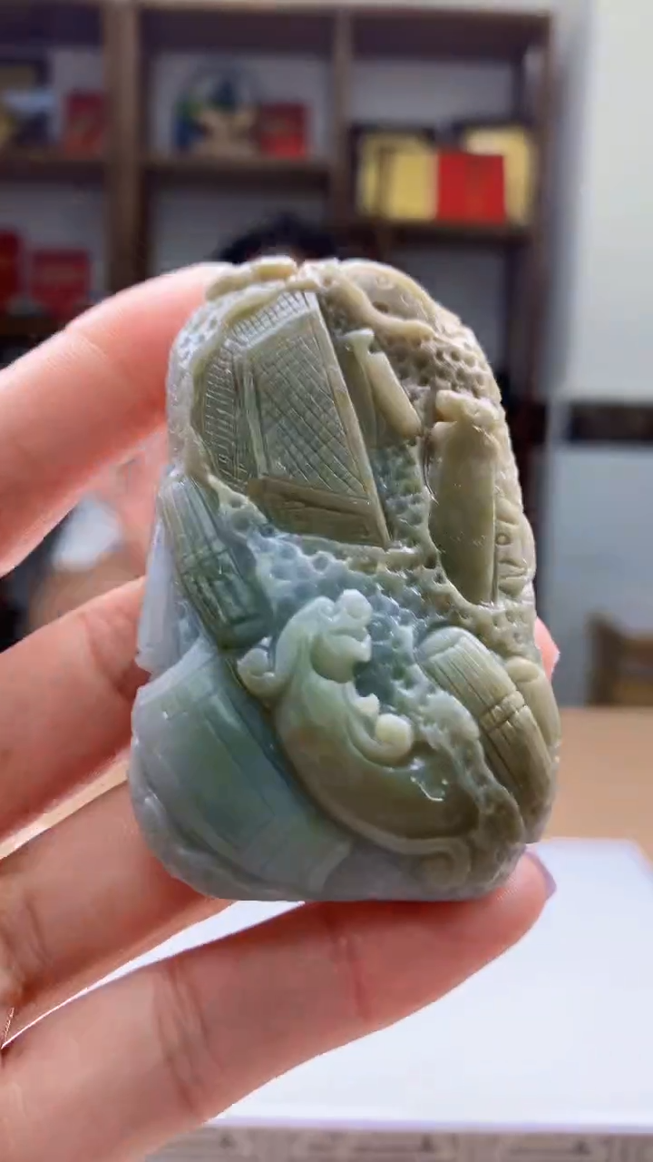 定制翡翠未镶嵌1105jj-毛货挂件24