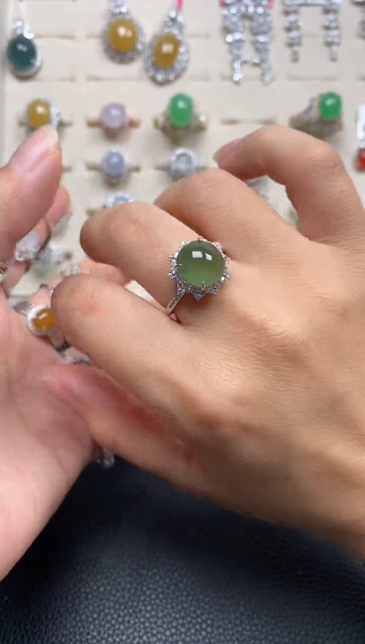 【闪购商品】翡翠戒指银S925镶嵌11111111